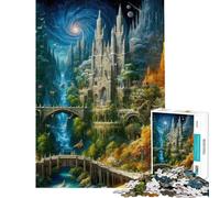 Rompecabezas para Adultos de 1000 Piezas diseño de Mundo fantástico Rompecabezas para Adolescentes Juguetes antiestrés Corte de precisión Regalos para Amigos y Familiares (tamaño 38x26cm)