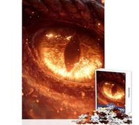 Rompecabezas para Adultos de 1000 Piezas diseño de Ojo de dragón ardiente Juguetes antiestrés Gran Regalo Juegos relajantes adecuados para decoración de Escritorio tamaño 38x52cm