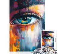 Rompecabezas para Adultos de 1000 Piezas diseño de Ojos Abstractos Juguetes educativos Ideas de Regalo para Juegos educativos Mejora del Amor en Pareja tamaño 38x26cm
