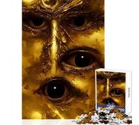 Rompecabezas para Adultos de 1000 Piezas diseño de Ojos Oscuros del Horror Juguete Educativo Regalo de cumpleaños Juego práctico desafiante para completar tamaño 50x75cm