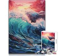 Rompecabezas para Adultos de 1000 Piezas, diseño de Olas del océano al Atardecer, Juguete Intelectual, decoración del hogar, Regalo de Amigo Secreto, tamaño 50x75cm