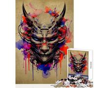Rompecabezas para Adultos de 1000 Piezas diseño de Oni Samurai No 1 Juguetes de decoración para el hogar Regalos de cumpleaños Juego de ingenio Entrena tu Cerebro y Tus Manos tamaño 50x75cm