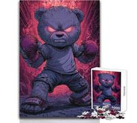 Rompecabezas para Adultos de 1000 Piezas, diseño de Oso Boxeador Enojado, Juego Educativo Familiar, decoración, Gran Regalo, tamaño 38x26cm