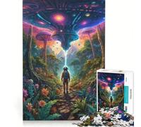 Rompecabezas para Adultos de 1000 Piezas diseño de ovnis y encantamiento Celestial Juegos Divertidos para Toda la Familia con Piezas de Formas aleatorias Que encajan Perfectamente 38x52cm