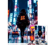 Rompecabezas para Adultos de 1000 Piezas diseño de Paisaje Urbano ciberpunk con Capucha para niña decoración del hogar Juguetes Grandes Regalos y Juguetes Juegos relajantes Actividades Divertidas