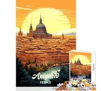 Rompecabezas para Adultos de 1000 Piezas diseño de Paisaje Urbano de Aviñón Francia impresión artística decoración del hogar Juguetes Regalo de cumpleaños Juegos Familiares Mejora del Amor en Pareja