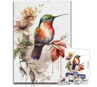 Rompecabezas para Adultos de 1000 Piezas, diseño de pájaro y colibrí, un pasatiempo Tranquilo y satisfactorio, Juguete de Corte de precisión Entrelazado, tamaño 38x26cm