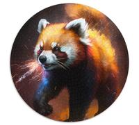 Rompecabezas para Adultos de 1000 Piezas, diseño de Panda Rojo de fantasía, Ideal para decoración del hogar, cumpleaños, Fiestas y Regalos (67,5 x 67,5 cm)