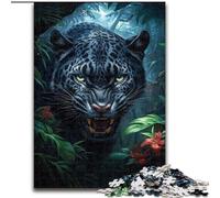 Rompecabezas para Adultos de 1000 Piezas, diseño de Pantera de la Selva, Ideal para ejercitar el Cerebro, Cultivar la Paciencia y fomentar la interacción Entre Padres e Hijos (tamaño 50x75cm)