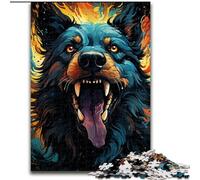 Rompecabezas para Adultos de 1000 Piezas, diseño de Perro de Madera, Colorido, Ideal para el hogar, 50x75cm, Ideal para la Familia, un desafío Mental, Adolescentes