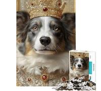 Rompecabezas para Adultos de 1000 Piezas diseño de Perro Pastor Rey Juguetes antiestrés difícil cumpleaños (tamaño 38x26cm)