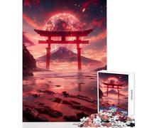 Rompecabezas para Adultos de 1000 Piezas diseño de Puerta Torii de Postre Juguetes antiestrés Regalo de cumpleaños Juego Imposible Que fomenta el Amor en Pareja tamaño 38x26cm