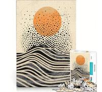 Rompecabezas para Adultos de 1000 Piezas, diseño de Puntos, Sol y Olas, Juego de ingenio, desafiante de completar, colección de Artistas, Bellas Artes 38x26cm