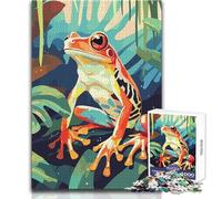 Rompecabezas para Adultos de 1000 Piezas, diseño de Rana en el Bosque, un pasatiempo Tranquilo y satisfactorio, Juguete de Corte de precisión Entrelazado, tamaño 38x26cm