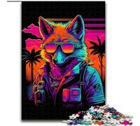 Rompecabezas para Adultos de 1000 Piezas,diseño de Red Fox Bomber Gangster,de Madera,tamaño 50x75cm,un desafiante Juego de ingenio para Adolescentes,Divertido Juego Interactivo para Toda la Familia.