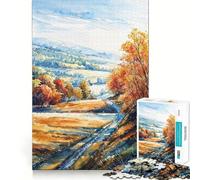 Rompecabezas para Adultos de 1000 Piezas,diseño de Sendero otoñal,decoración de Ajuste Limpio,Juego para ejercitar la Mente,Juego Acogedor,Regalo de cumpleaños (38x52cm)