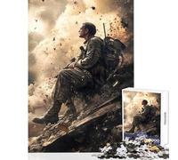 Rompecabezas para Adultos de 1000 Piezas diseño de Soldado en Zona de Guerra Juguetes antiestrés Regalos para Mujeres y Hombres Juego Educativo difícil y desafiante tamaño 38x52cm