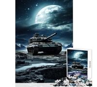 Rompecabezas para Adultos de 1000 Piezas diseño de Tiger Panzer y Moon Juguetes antiestrés Educativo Ideal como Lista de Deseos con Papá Noel tamaño 50x75cm