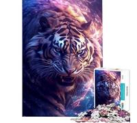 Rompecabezas para Adultos de 1000 Piezas diseño de Tigre fantástico Juego Educativo Juguete Intelectual Gran Regalo para los Amantes de los Juegos de desafío (tamaño 38x52cm)
