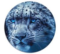 Rompecabezas para Adultos de 1000 Piezas, diseño de Tigre Siberiano de tormenta de Nieve, Redondo, de Papel, Ideal para Adolescentes y familias, Regalo Ideal de cumpleaños (67,5 x 67,5 cm)