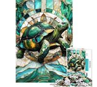 Rompecabezas para Adultos de 1000 Piezas diseño de Tortuga Kintsugi eterna Ideal para Adultos antiestrés Mejora la Memoria (tamaño 38x52cm)