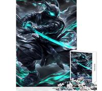 Rompecabezas para Adultos de 1000 Piezas diseño de Tortugas Ninja guerreras ciberpunk Juguetes antiestrés Regalos de Amigo Secreto Juegos educativos Ayuda a ejercitar el Cerebro tamaño 38x26cm