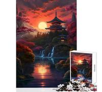 Rompecabezas para Adultos de 1000 Piezas diseño de un Amanecer Tranquilo Juegos de relajación con póster a Juego y Hoja de Trivia 50x75cm