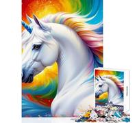 Rompecabezas para Adultos de 1000 Piezas diseño de Unicornio de armonía Celestial Arte para Juegos educativos para Mejorar el Amor en Pareja tamaño 38x52cm