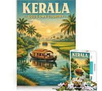 Rompecabezas para Adultos de 1000 Piezas, diseño de Viaje a la India, Ideal para Decorar la Pared Un Reto para completar Perfecto como Regalo para Toda la Familia 38x26cm