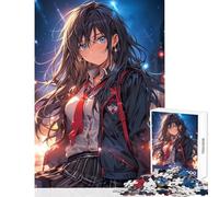 Rompecabezas para Adultos de 1000 Piezas diseño de Waifu con Uniforme Escolar Ideal para Decorar el hogar Juguetes Obras de Arte Regalos Juego Imposible Cada Pieza es única Tamaño: 38x52cm