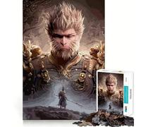 Rompecabezas para Adultos de 1000 Piezas,diseño de Wukong en Humo Negro,Arte de Corte Fino,desafío Inteligente y Divertido,Juego para Momentos de Tranquilidad,Regalo de cumpleaños para Aficionados