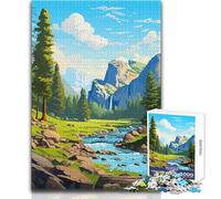 Rompecabezas para Adultos de 1000 Piezas, diseño de Yosemite Spring Pixel Art, Juego Educativo Familiar, Regalo antiestrés para cumpleaños, tamaño 38x52cm