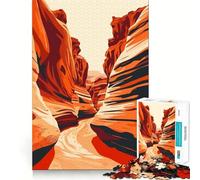 Rompecabezas para Adultos de 1000 Piezas,diseño del Cañón del Antílope de Arizona,Corte Premium,Juego Divertido y enfocado,Ideal para Pasar un Buen rato o para Regalar en Navidad (38x52cm)