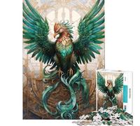 Rompecabezas para Adultos de 1000 Piezas diseño del Fénix resucitado Juegos relajantes para Adultos Corte de precisión cumpleaños y Navidad (tamaño 38x52cm)