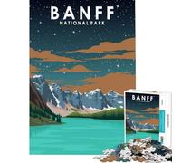Rompecabezas para Adultos de 1000 Piezas diseño del Parque Nacional Banff Ideal para Juegos educativos desafíos Juegos relajantes Actividades Familiares y como Regalo de cumpleaños (tamaño 38x26cm)
