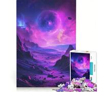Rompecabezas para Adultos de 1000 Piezas diseño del Planeta Cosmos Morado Juguetes para armar Ideal para la interacción Entre Padres e Hijos cumpleaños y Navidad 50x75cm