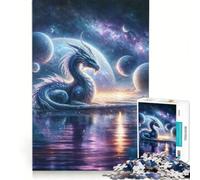 Rompecabezas para Adultos de 1000 Piezas, diseño Dragones Cosmos, Juegos relajantes, interacción Entre Padres e Hijos, colección de Artistas, Bellas Artes 38x26cm