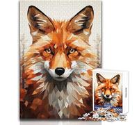 Rompecabezas para Adultos de 1000 Piezas, diseño geométrico Abstracto de Zorro, Juego Educativo Familiar, Obra de Arte, Regalo de cumpleaños, tamaño 50x75cm