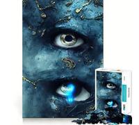 Rompecabezas para Adultos de 1000 Piezas,diseño Lágrimas Azules,Arte de Corte Fino,desafío Inteligente y Divertido,Juego para Momentos de Tranquilidad,Regalo de cumpleaños para Aficionados 50x75cm