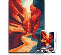Rompecabezas para Adultos de 1000 Piezas,diseño Minimalista del Cañón de Arizona,Ideal como decoración o como Regalo para el Amigo Secreto,tamaño 38x26cm