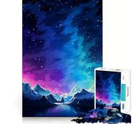 Rompecabezas para Adultos de 1000 Piezas,diseño Noche de Alaska,Arte pixelado,Corte Suave,Juguete para Entrenar la Mente,diversión para el Tiempo Libre,Regalo de cumpleaños (38x26cm)