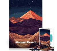 Rompecabezas para Adultos de 1000 Piezas,diseño Nocturno del Desierto de Atacama,decoración práctica y Divertida para un rato Agradable,Regalo de cumpleaños (38x26cm)