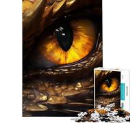 Rompecabezas para Adultos de 1000 Piezas diseño Ojo de Dragón Dorado Ideal para Juegos educativos Juguetes didácticos Regalos de Amigo Invisible y decoración del hogar (tamaño 38x26cm)