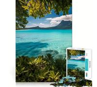 Rompecabezas para Adultos de 1000 Piezas diseño Paraíso Tropical Arte de Corte preciso Juguete para desarrollar la Agilidad Mental Ideal para Relajarse y Disfrutar de la Navidad Decoración de Pared