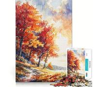 Rompecabezas para Adultos de 1000 Piezas,diseño Resplandor de otoño,Corte Premium,Juego Divertido,Tiempo Libre, (50x75cm)