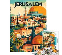 Rompecabezas para Adultos de 1000 Piezas diseño Resplandor Dorado de Jerusalén Rompecabezas para Adolescentes Juegos relajantes Divertidos y con Humor Regalos de cumpleaños