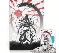Rompecabezas para Adultos de 1000 Piezas diseño Samurai Ink Juego Familiar Ideal para Relajarse y estimular la Mente un Juego desafiante Regalar 50x75cm