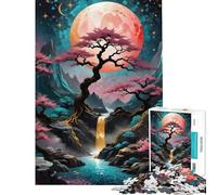 Rompecabezas para Adultos de 1000 Piezas diseño Tradicional Chino de la Naturaleza Ayuda a ejercitar el Cerebro y a Aprender Juego Educativo de ingenio para Mayores de 14 años 38x26cm