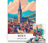 Rompecabezas para Adultos de 1000 Piezas, diseño Vibrante de Berna, Suiza Juego de ingenio para divertirse en Familia y Fortalecer el Amor en Pareja 38x52cm