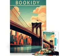 Rompecabezas para Adultos de 1000 Piezas,diseño Vintage del Puente de Brooklyn,Corte preciso,Juguete Divertido para Resolver Problemas,Tiempo Libre,decoración de cumpleaños,Regalo (50x75cm)
